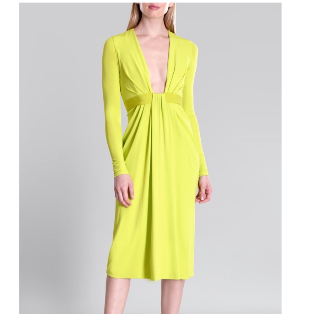 Cushnie et Ochs Lime Jules Dress